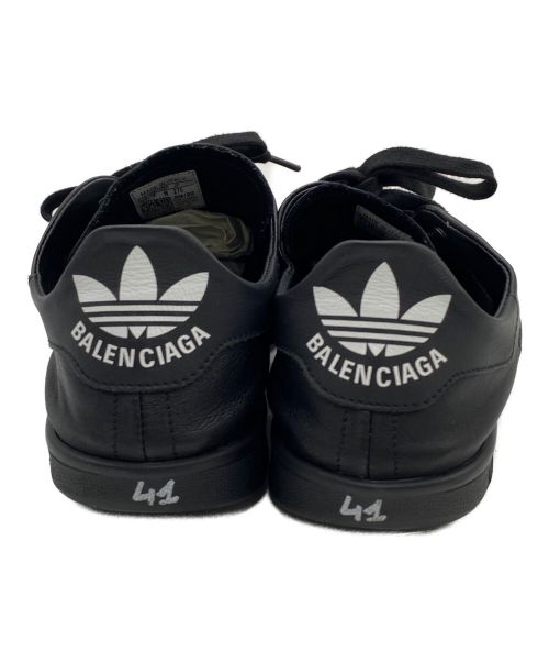 adidas（アディダス）adidas (アディダス) BALENCIAGA (バレンシアガ) ダメージ加工ローカットスニーカー ブラック サイズ:27の古着・服飾アイテム