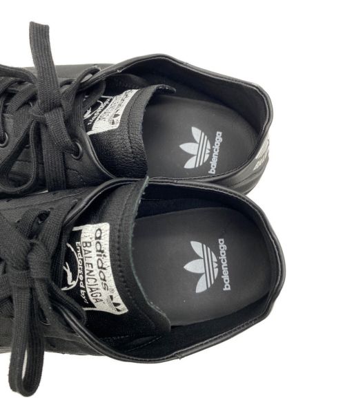 adidas（アディダス）adidas (アディダス) BALENCIAGA (バレンシアガ) ダメージ加工ローカットスニーカー ブラック サイズ:27の古着・服飾アイテム