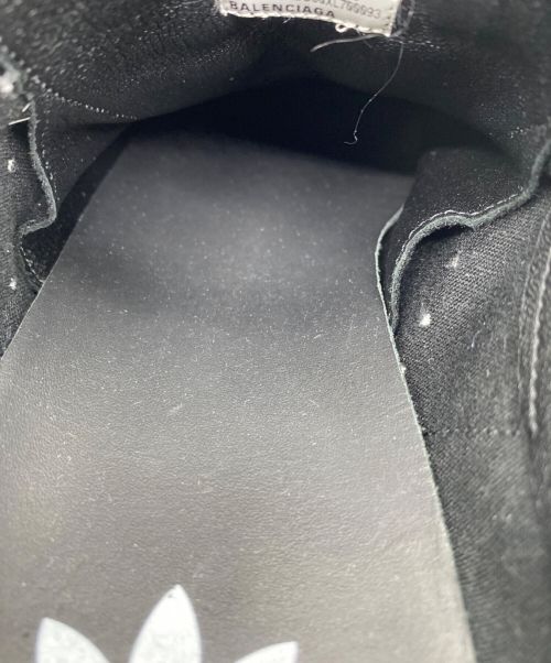 adidas（アディダス）adidas (アディダス) BALENCIAGA (バレンシアガ) ダメージ加工ローカットスニーカー ブラック サイズ:27の古着・服飾アイテム