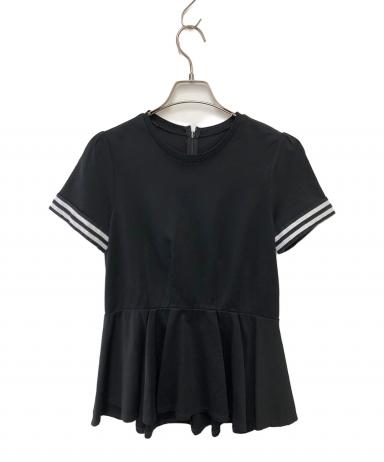 BORDERS at BALCONY(ボーダーズアットバルコニー) 半袖カットソー サイズ36 S レディース - 黒 クルーネック/パフスリーブ BORDERS at BALCONY（ボーダーズアットバルコニー） ワンピース