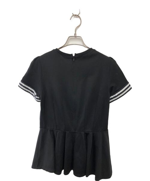 BORDERS at BALCONY（ボーダーズアットバルコニー）BORDERS at BALCONY (ボーダーズアットバルコニー) ボーダー切替カットソー ブラック サイズ:Mの古着・服飾アイテム