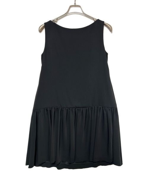 FOXEY NEWYORK（フォクシーニューヨーク）FOXEY NEWYORK (フォクシーニューヨーク) ノースリーブワンピース ブラック サイズ:40の古着・服飾アイテム