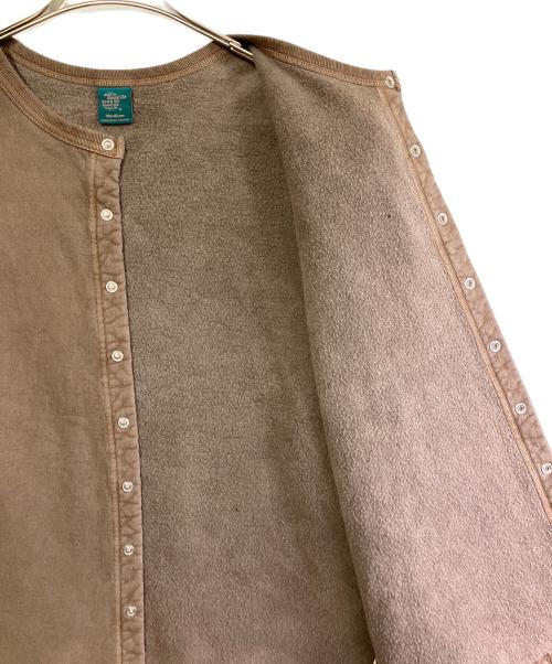 good on（グッドオン）good on (グッドオン) ピグメント加工クルーネックスウェットカーディガン ブラウン サイズ:Mの古着・服飾アイテム