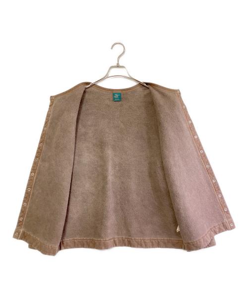 good on（グッドオン）good on (グッドオン) ピグメント加工クルーネックスウェットカーディガン ブラウン サイズ:Mの古着・服飾アイテム