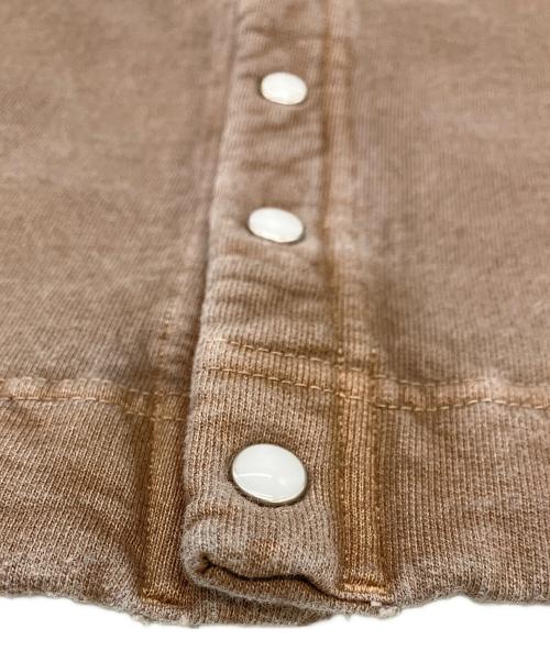 good on（グッドオン）good on (グッドオン) ピグメント加工クルーネックスウェットカーディガン ブラウン サイズ:Mの古着・服飾アイテム