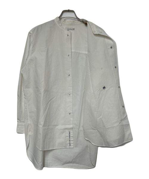 nanamica（ナナミカ）nanamica (ナナミカ) Band Collar Wind Shirt ホワイト サイズ:WSの古着・服飾アイテム