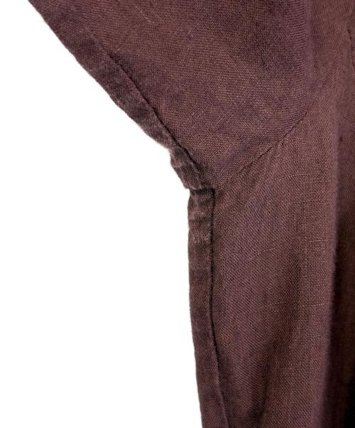 MaxMara（マックスマーラ）MaxMara (マックスマーラ) リネンラップワンピース ブラウン サイズ:Lの古着・服飾アイテム