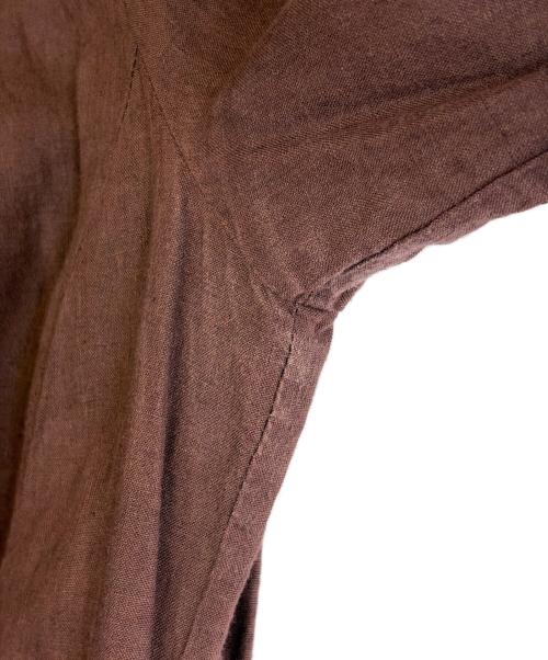 MaxMara（マックスマーラ）MaxMara (マックスマーラ) リネンラップワンピース ブラウン サイズ:Lの古着・服飾アイテム