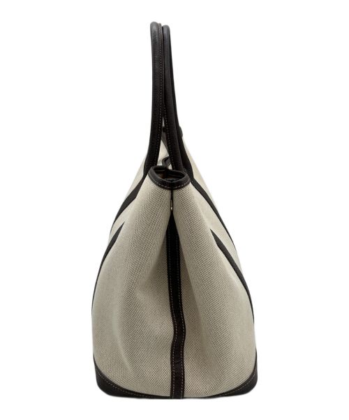 HERMES（エルメス）HERMES (エルメス) ガーデンパーティーPM アイボリー×ブラウンの古着・服飾アイテム