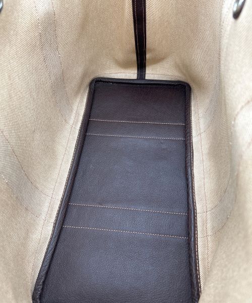 HERMES（エルメス）HERMES (エルメス) ガーデンパーティーPM アイボリー×ブラウンの古着・服飾アイテム