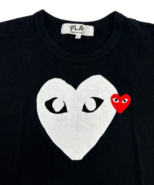 PLAY COMME des GARCONS（プレイコムデギャルソン）PLAY COMME des GARCONS (プレイ コムデギャルソン) ショートスリーブカットソー ブラック サイズ:SIZE Lの古着・服飾アイテム