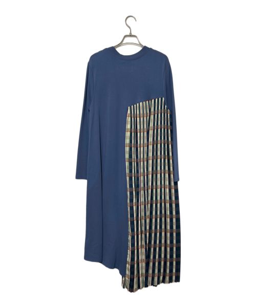 ear PAPILLONNER（イアパピヨネ）ear PAPILLONNER (イアパピヨネ) 切替カットソーワンピース ブルー サイズ:SIZE Freeの古着・服飾アイテム