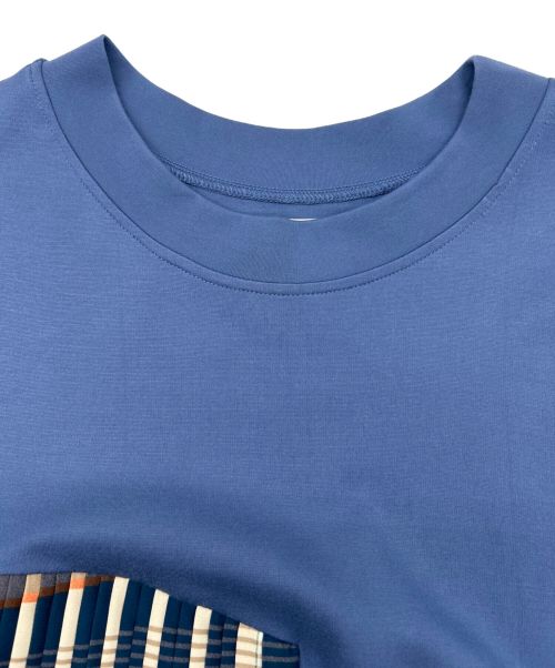 ear PAPILLONNER（イアパピヨネ）ear PAPILLONNER (イアパピヨネ) 切替カットソーワンピース ブルー サイズ:SIZE Freeの古着・服飾アイテム