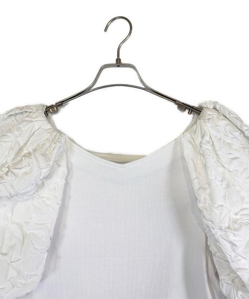 CADUNE（カデュネ）CADUNE (カデュネ) ボリュームスリーブ切替トップス ホワイト サイズ:SIZE Mの古着・服飾アイテム