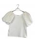CADUNE (カデュネ) ボリュームスリーブ切替トップス ホワイト サイズ:SIZE M：4000円