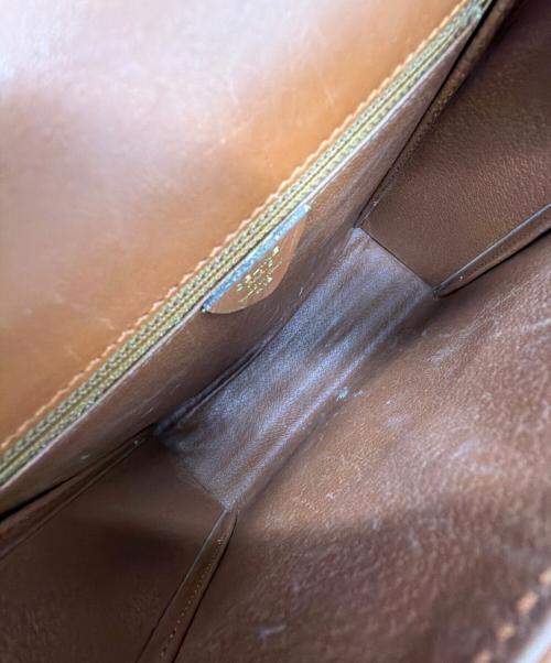 CELINE（セリーヌ）CELINE (セリーヌ) レザーハンドバッグ ブラウンの古着・服飾アイテム