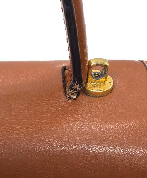 CELINE（セリーヌ）CELINE (セリーヌ) レザーハンドバッグ ブラウンの古着・服飾アイテム