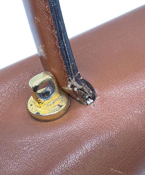 CELINE（セリーヌ）CELINE (セリーヌ) レザーハンドバッグ ブラウンの古着・服飾アイテム