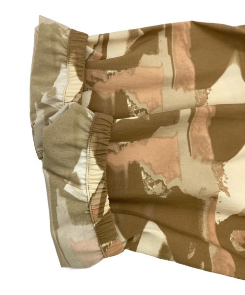 THE NORTH FACE（ザ ノース フェイス）THE NORTH FACE (ザ ノース フェイス) アーモンドバタープリント ストレッチアノラックパーカージャケット ブラウン サイズ:SIZE XLの古着・服飾アイテム