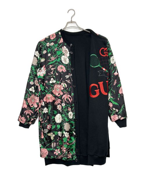 GUCCI（グッチ）GUCCI (グッチ) リバーシブルロングカーディガン ブラック サイズ:SIZE XSの古着・服飾アイテム