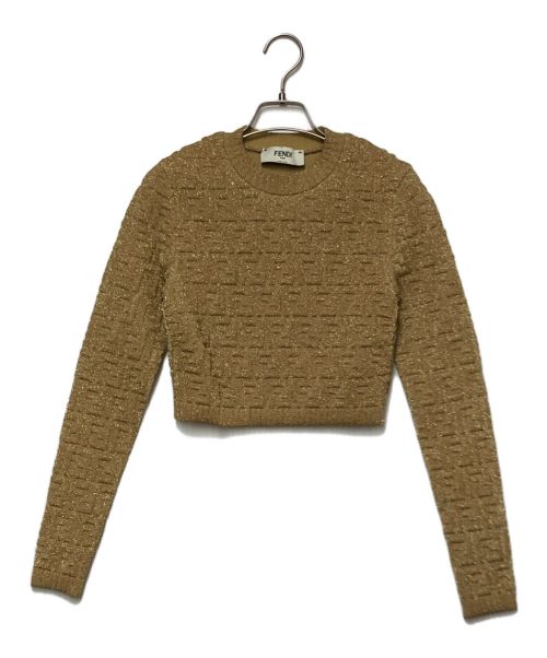 FENDI（フェンディ）FENDI (フェンディ) ニット ゴールド サイズ:38の古着・服飾アイテム