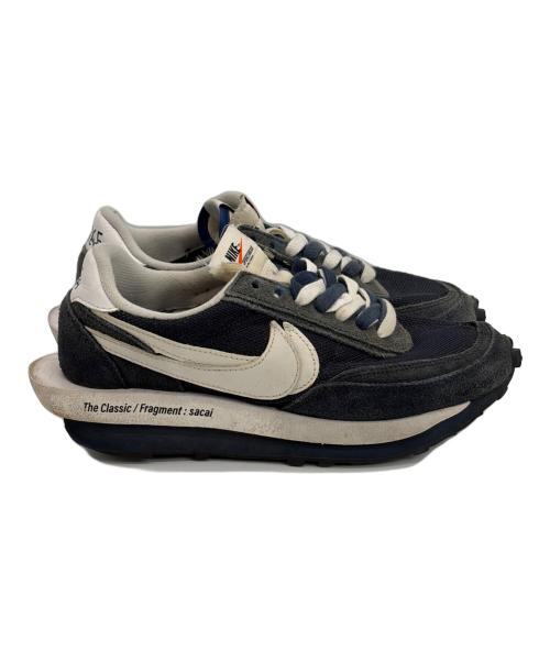 NIKE（ナイキ）NIKE (ナイキ) sacai (サカイ) FRAGMENT DESIGN (フラグメントデザイン) ローカットスニーカー/LD WAFFLE/SF/エルディー ワッフル エスエフ ネイビー×ホワイト サイズ:SIZE 24.5cmの古着・服飾アイテム