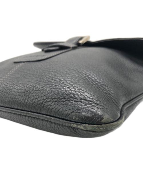 LOEWE（ロエベ）LOEWE (ロエベ) レザーショルダーバッグ ブラックの古着・服飾アイテム