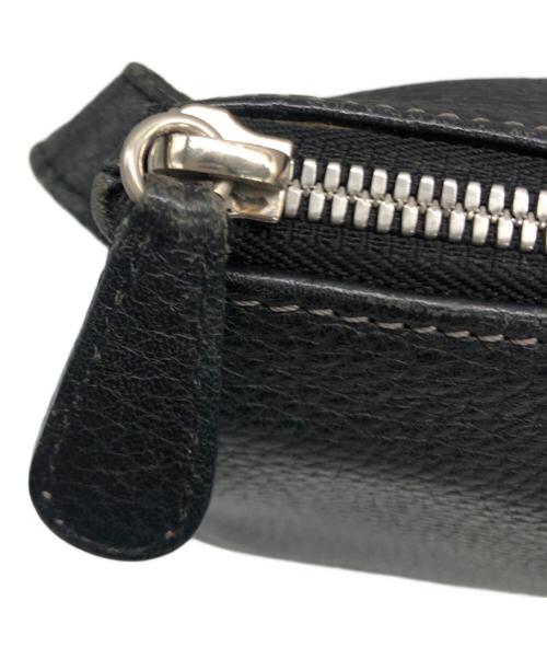 LOEWE（ロエベ）LOEWE (ロエベ) レザーショルダーバッグ ブラックの古着・服飾アイテム