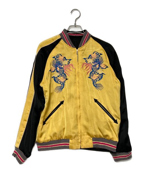 TAILOR TOYO（テーラー東洋）TAILOR TOYO (テーラー東洋) Early 1950s Style Acetate Souvenir Jacket ブラック×イエロー サイズ:SIZE Sの古着・服飾アイテム