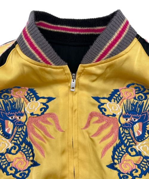 TAILOR TOYO（テーラー東洋）TAILOR TOYO (テーラー東洋) Early 1950s Style Acetate Souvenir Jacket ブラック×イエロー サイズ:SIZE Sの古着・服飾アイテム