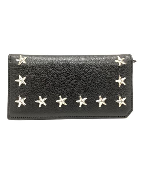 JIMMY CHOO（ジミーチュウ）JIMMY CHOO (ジミーチュウ) スタッズウォレット ブラックの古着・服飾アイテム