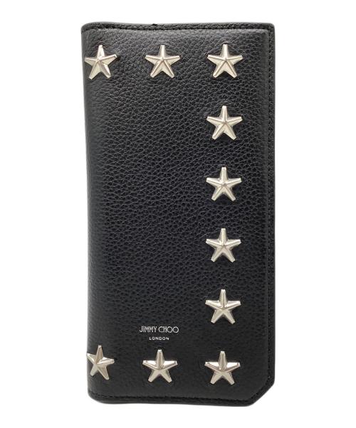 JIMMY CHOO（ジミーチュウ）JIMMY CHOO (ジミーチュウ) スタッズウォレット ブラックの古着・服飾アイテム