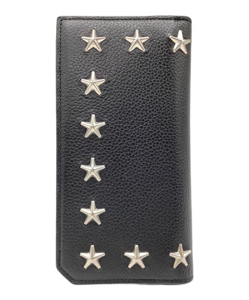 JIMMY CHOO（ジミーチュウ）JIMMY CHOO (ジミーチュウ) スタッズウォレット ブラックの古着・服飾アイテム