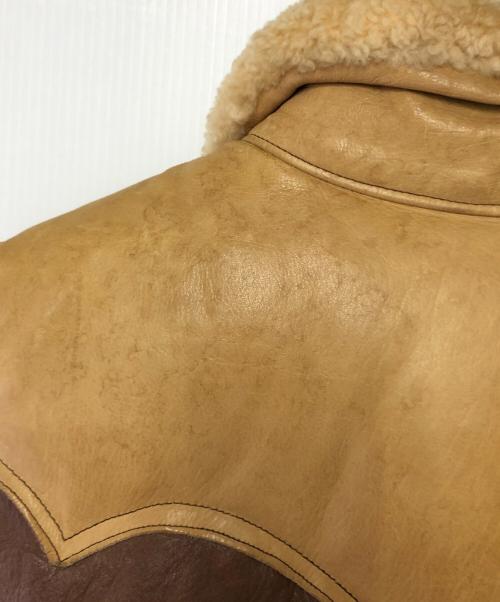 RockyMountainFeatherBed（ロッキーマウンテンフェザーベッド）RockyMountainFeatherBed (ロッキーマウンテンフェザーベッド) 70's LDV オールレザーダウンベスト ブラウン サイズ:38の古着・服飾アイテム
