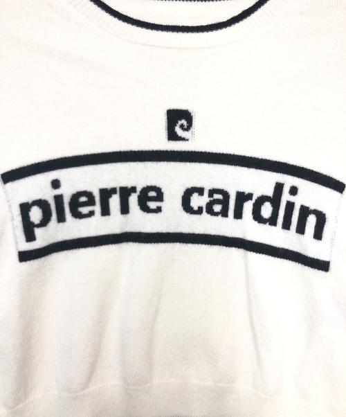 FRAY ID（フレイ アイディー）FRAY ID (フレイ アイディー) pierre cardin (ピエール・カルダン) ロングスリーブニット ホワイト×ブラック サイズ:不明 未使用品の古着・服飾アイテム
