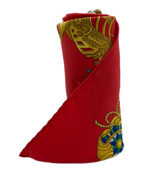 HERMES（エルメス）HERMES (エルメス) VOILES DE LUMIERE　スカーフ レッドの古着・服飾アイテム