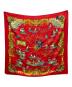 HERMES (エルメス) VOILES DE LUMIERE　スカーフ レッド：15000円