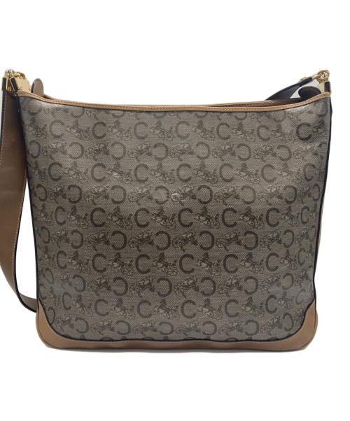 CELINE（セリーヌ）CELINE (セリーヌ) マカダム　ショルダーバッグ ベージュの古着・服飾アイテム