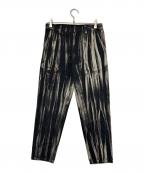 Y'sワイズ）の古着「総柄パンツ」｜ブラック×ベージュ