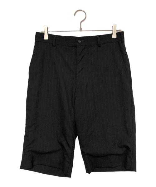 COMME des GARCONS（コムデギャルソン）COMME des GARCONS (コムデギャルソン) ウールストライプショートパンツ ブラック サイズ:Sの古着・服飾アイテム