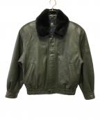 PIERRE BALMAINピエール バルマン）の古着「ラムレザージャケット」｜グリーン