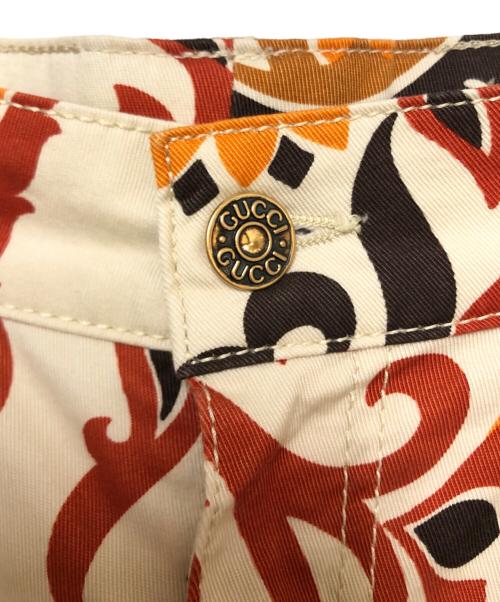 GUCCI（グッチ）GUCCI (グッチ) パンツ ベージュ×オレンジ サイズ:SIZE 42の古着・服飾アイテム