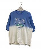 KENZOケンゾー）の古着「S/S Gradient Embroidered Round Neck」｜ホワイト×ブルー