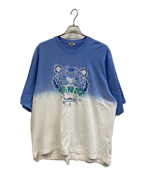 KENZO（ケンゾー）KENZO (ケンゾー) S/S Gradient Embroidered Round Neck ホワイト×ブルー サイズ:XLの古着・服飾アイテム