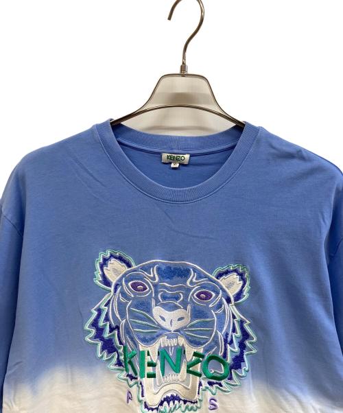 KENZO（ケンゾー）KENZO (ケンゾー) S/S Gradient Embroidered Round Neck ホワイト×ブルー サイズ:XLの古着・服飾アイテム