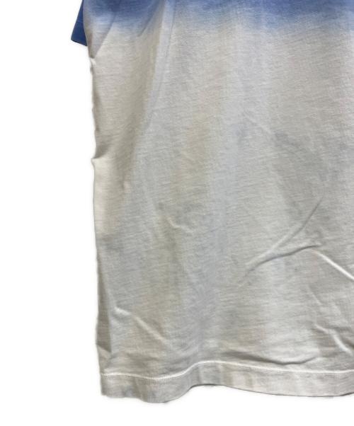 KENZO（ケンゾー）KENZO (ケンゾー) S/S Gradient Embroidered Round Neck ホワイト×ブルー サイズ:XLの古着・服飾アイテム