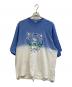 KENZO（ケンゾー）の古着「S/S Gradient Embroidered Round Neck」｜ホワイト×ブルー