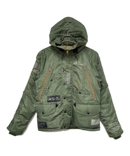 AVIREX（アヴィレックス）AVIREX (アヴィレックス) ジップジャケット オリーブ サイズ:Mの古着・服飾アイテム