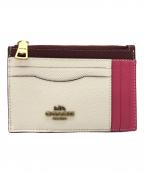 COACHコーチ）の古着「カード&コインケース」｜ベージュ×ピンク