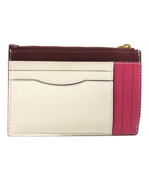 COACH（コーチ）COACH (コーチ) カード&コインケース ベージュ×ピンクの古着・服飾アイテム